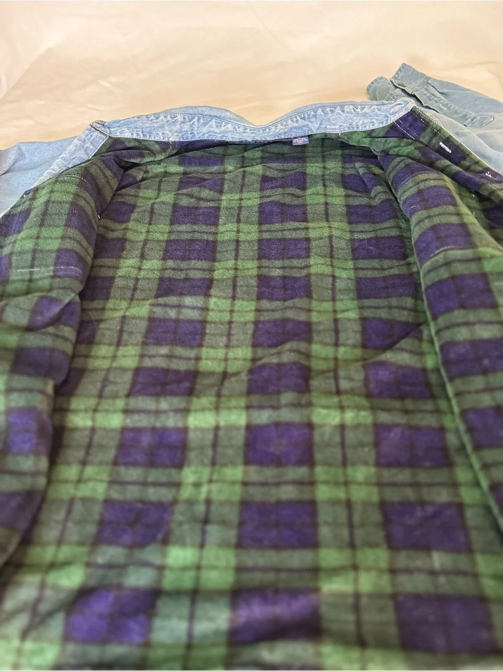 Vintage Shaver Lake Fleece Lined Denim Shirt Jacket Shacket XL